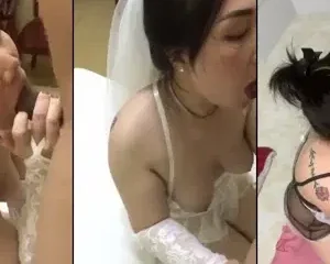 Mặc đồ cô dâu ren siêu nứng vét máng chơi không bao xuất tinh vào miệng em